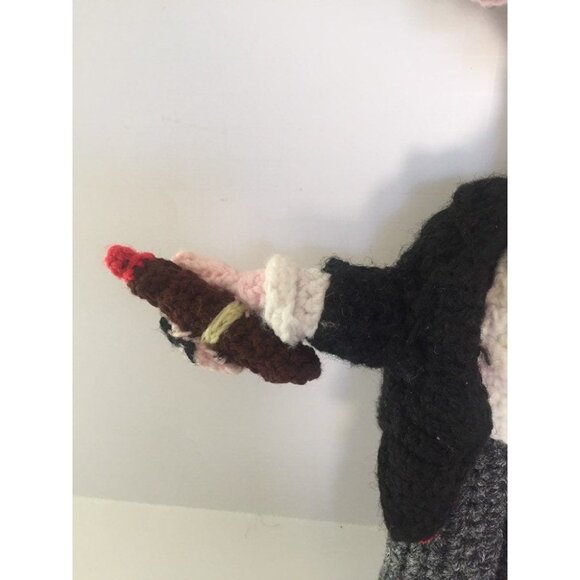 Vintage Groucho Marx Doll Crocheted Handmade Cigar And Formal Tails - Picture 4 of 10